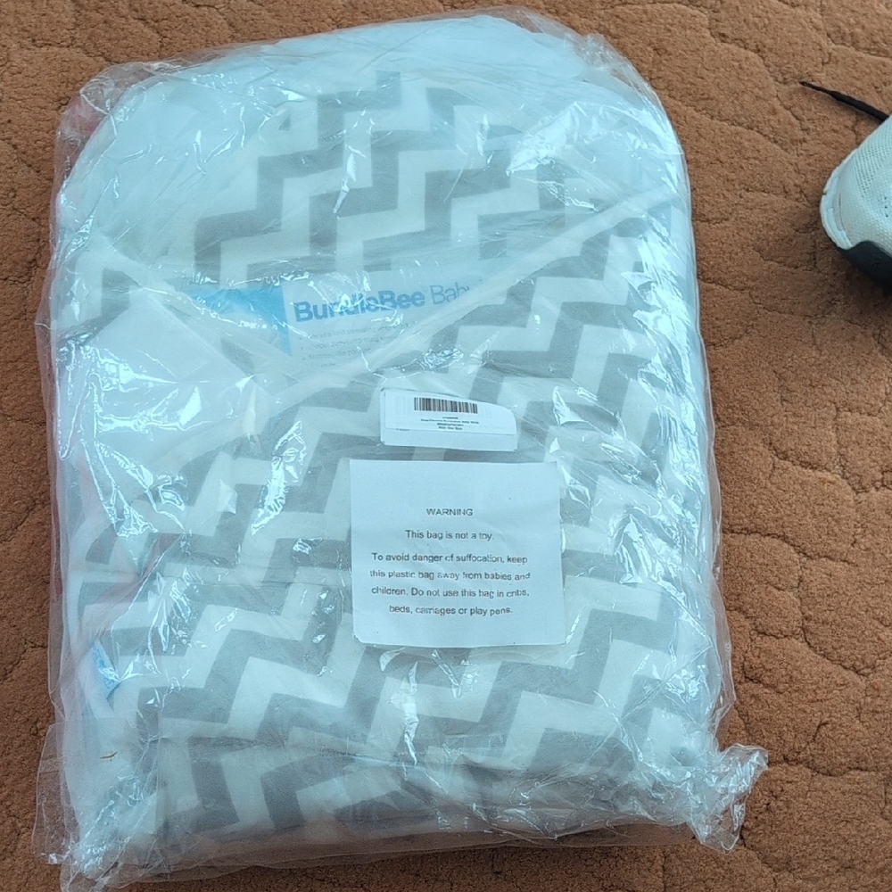 Gray and White Chevron Baby Bag